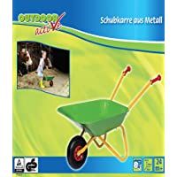 The Toy Company 13387 - Carretilla de metal de juguete color verde-amarillo [Importado de Alemania]
